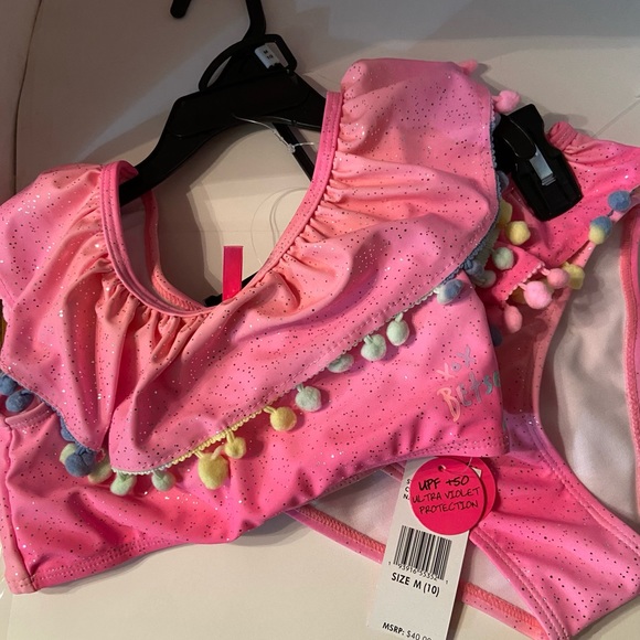 Betsey Johnson Girls Bikini Bathing Suit - Picture 1 of 2